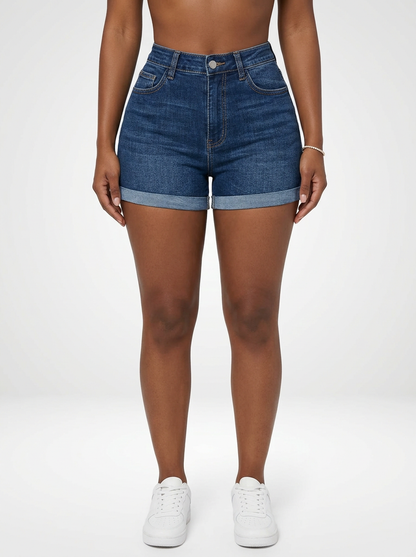 Women’s Slim Fit Denim Jeans Shorts High Stretch Fabric