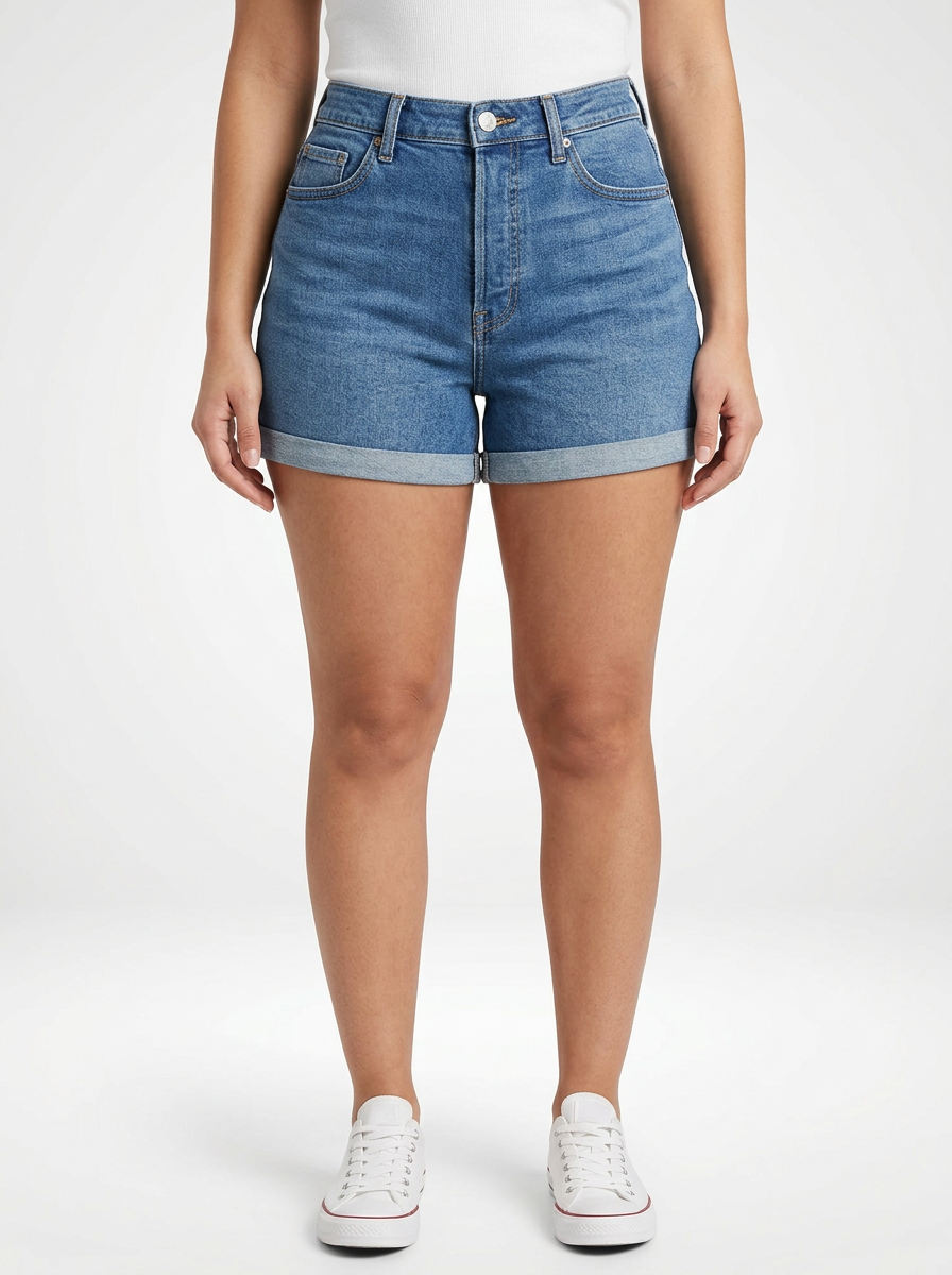 Women’s Slim Fit Denim Jeans Shorts High Stretch Fabric