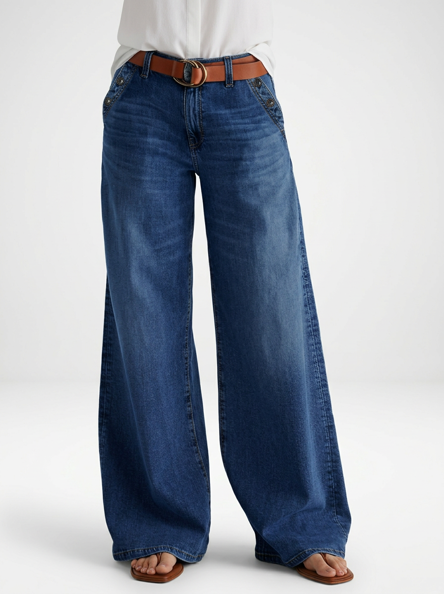 Women's Loose Fit Wide Leg Denim Jeans