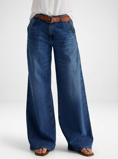 Women's Loose Fit Wide Leg Denim Jeans