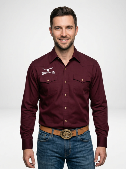 Men’s Classic Western Long Sleeve Cowboy Shirt