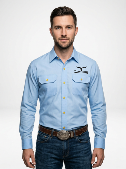 Men’s Classic Western Long Sleeve Cowboy Shirt