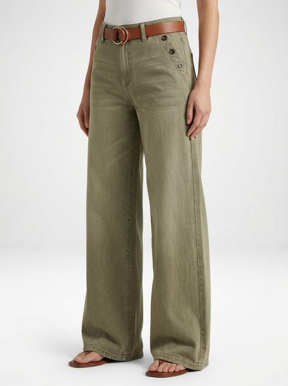 Women's Loose Fit Wide Leg Denim Jeans