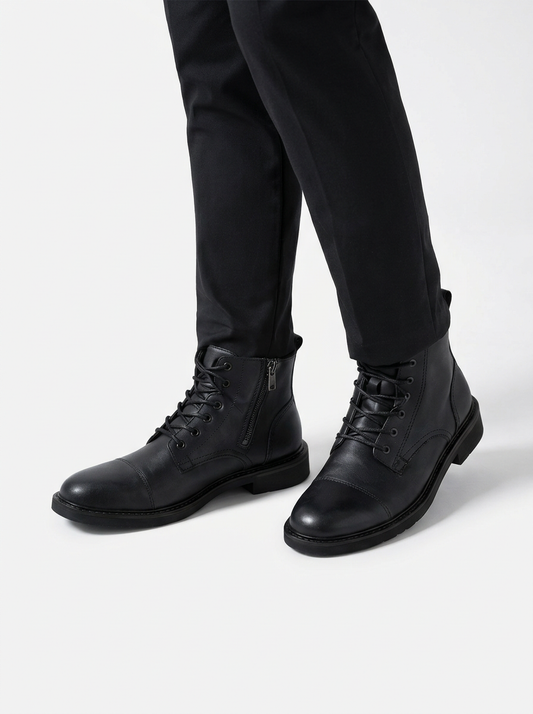 Men’s Chukka Boots Side Zipper Lace Up