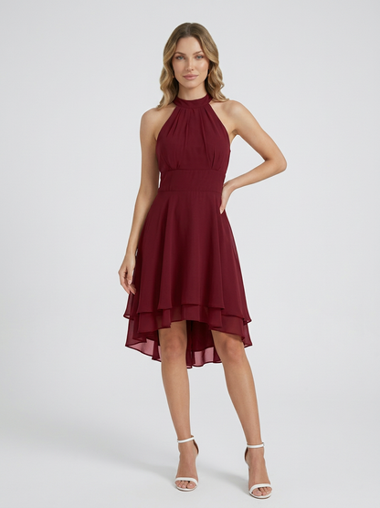 Women’s Halter Cocktail Party Midi Dress