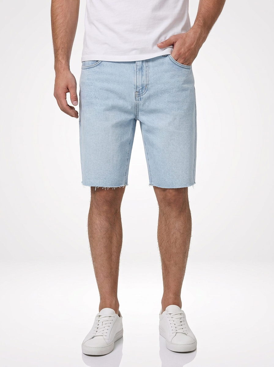 Men’s Distressed Loose Fit Denim Jeans Shorts Casual Streetwear