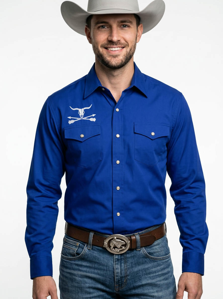 Men’s Classic Western Long Sleeve Cowboy Shirt