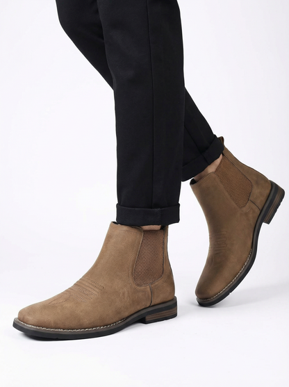 Men’s Square Toe Ankle Boots