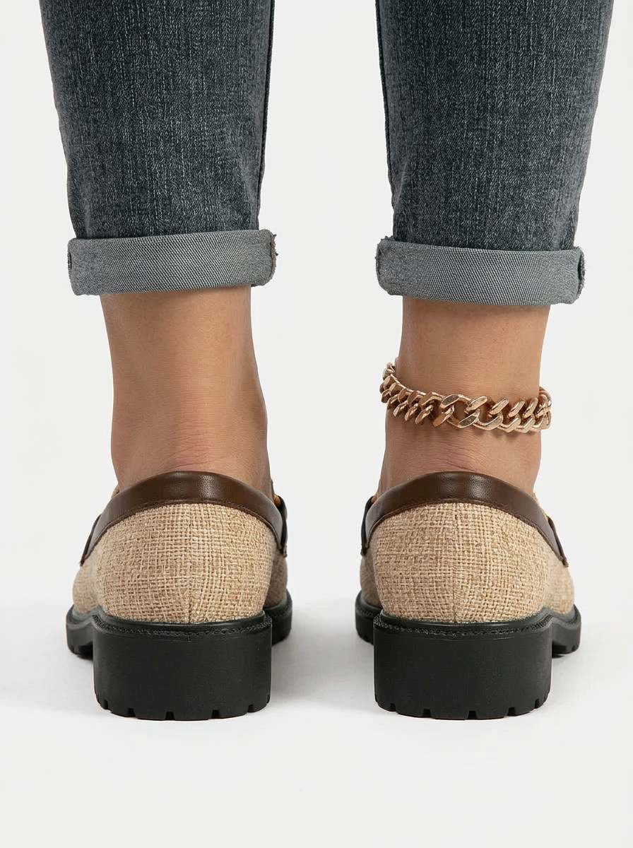 Women's Metal Accent Round Toe Loafers