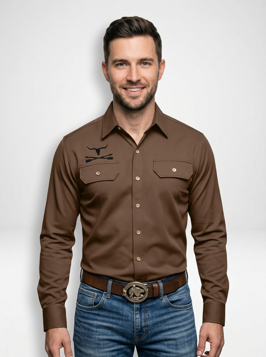 Men’s Classic Western Long Sleeve Cowboy Shirt