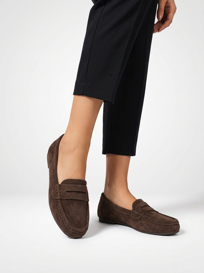 Women's Suede Knit Slip-On Flats