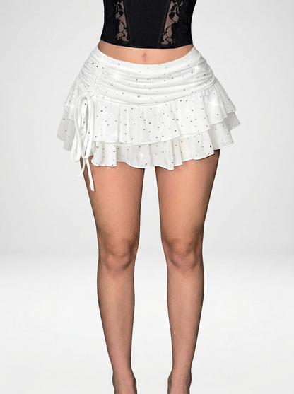 Sequin Mesh Mini Skirt