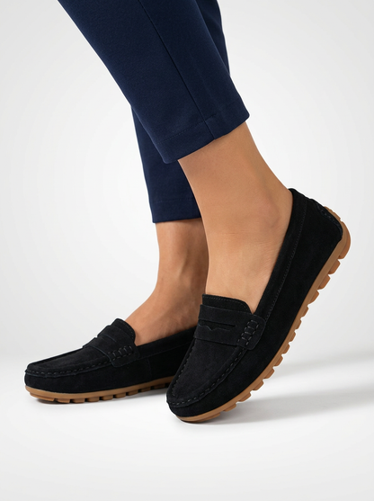 Women's Suede Knit Slip-On Flats