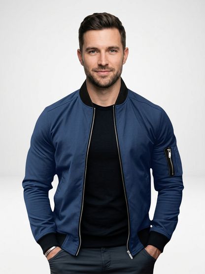 Men’s Tailored Zip Front Bomber Jacket