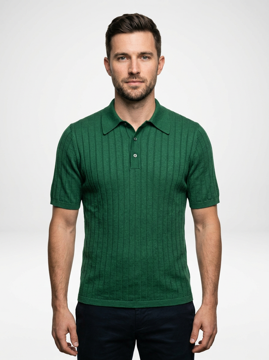 Men’s Ribbed Cotton Polo Tee