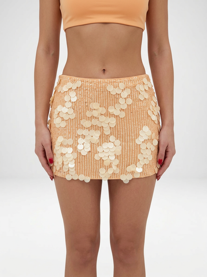 Sequin Stretch Bodycon Mini Skirt