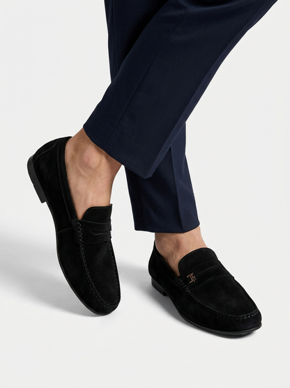 Men’s Metallic Detail Moccasin Loafers
