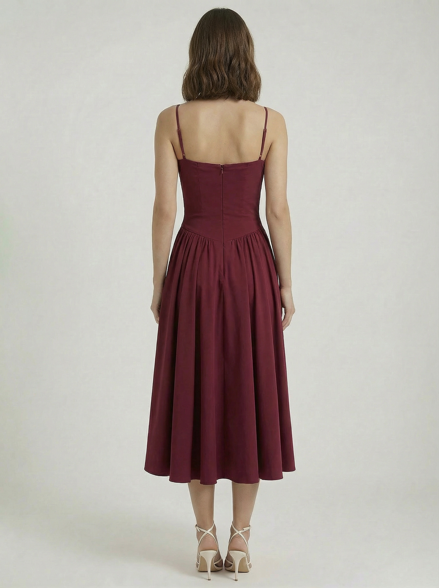 Odette Corset Cocktail Midi Dress