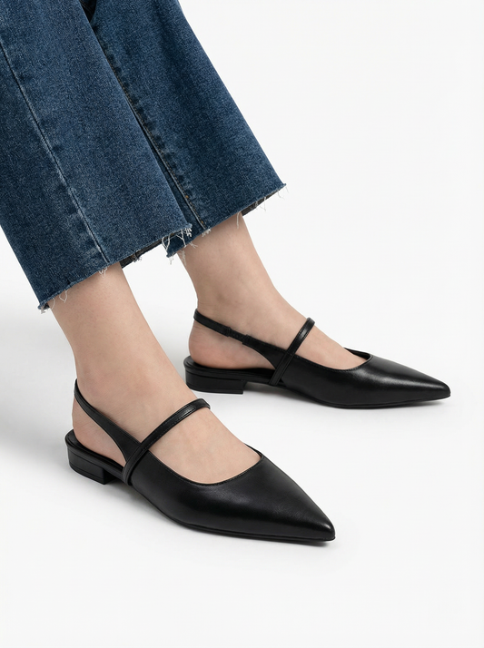 Women’s Elegant Pointed Toe Slingback Mules Shoes