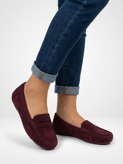 Women's Suede Knit Slip-On Flats