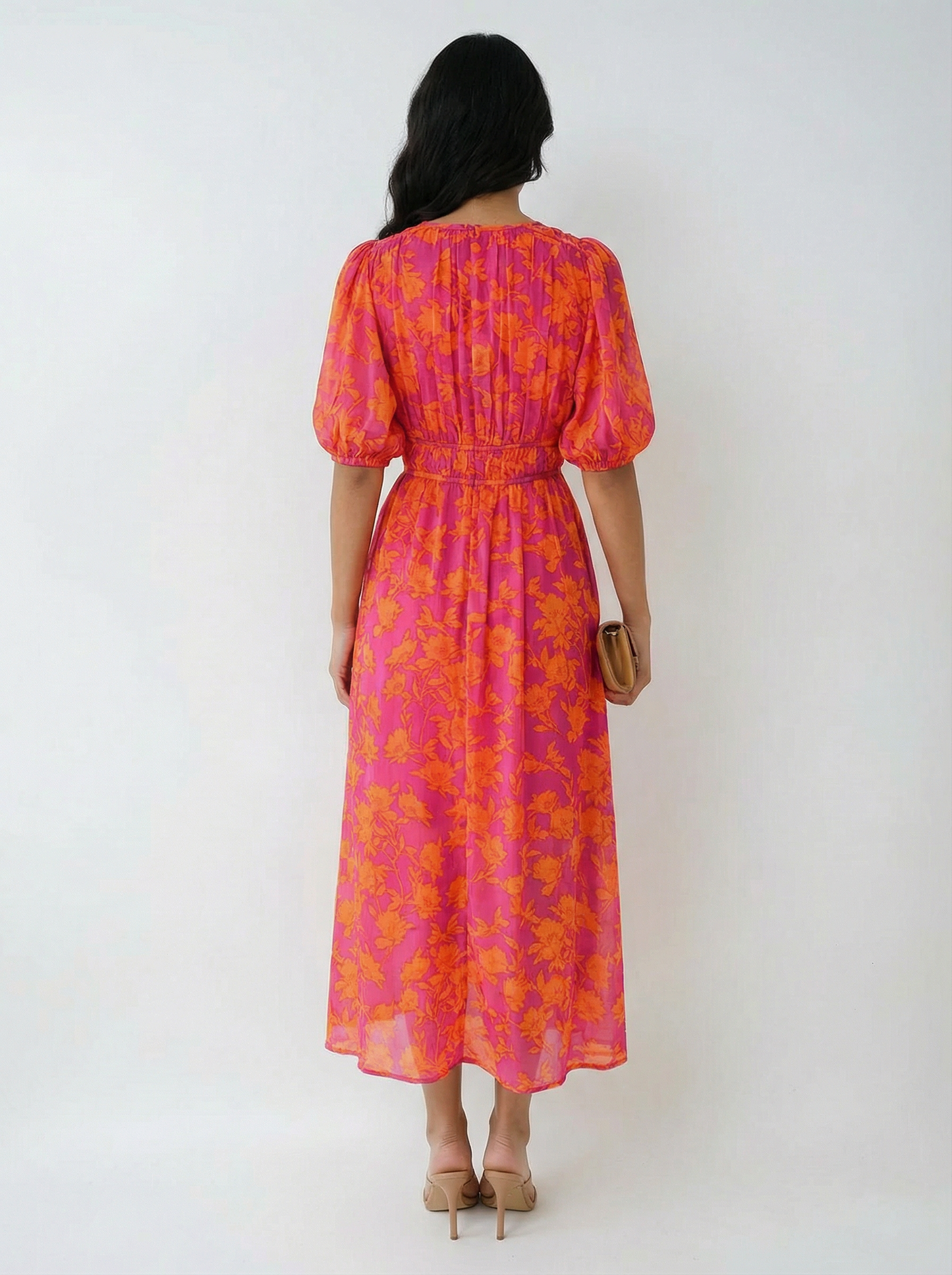 Lightweight Floral Party Midi Dress