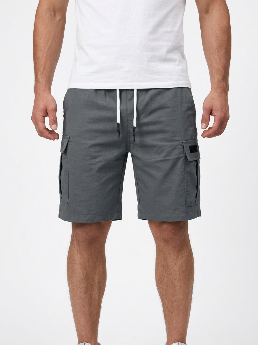 Men’s Elastic Waist Utility Cargo Shorts