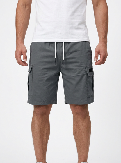 Men’s Elastic Waist Utility Cargo Shorts