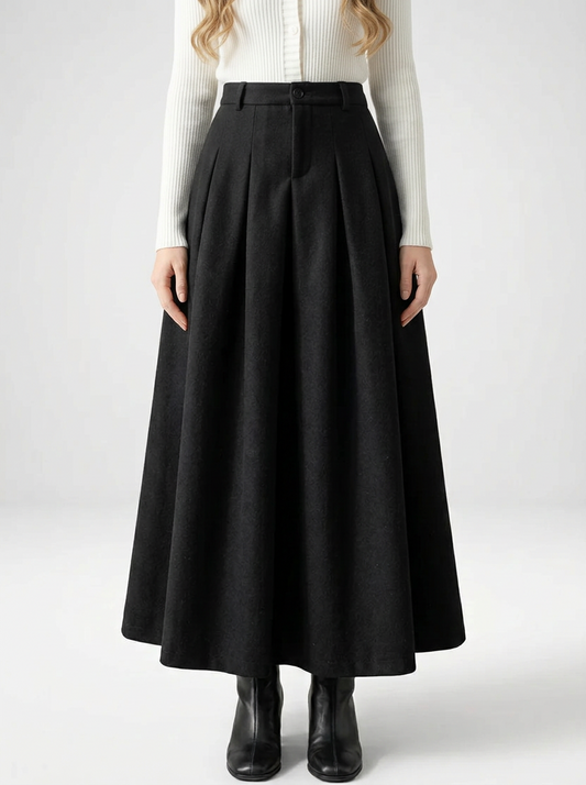 Timeless Elegant High Waisted Midi Skirt for Women