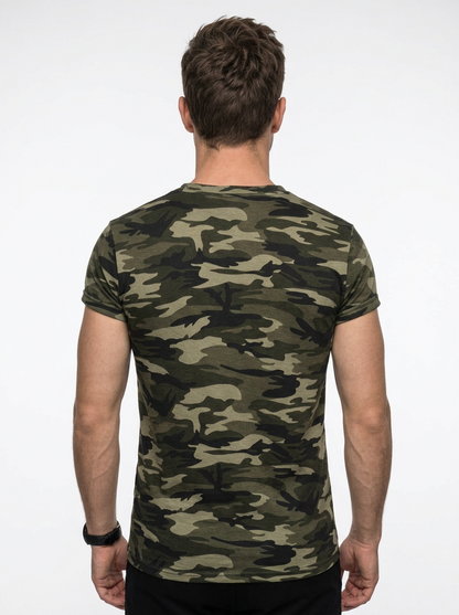 Men’s Camouflage Short Sleeve T-Shirt in Slim Fit