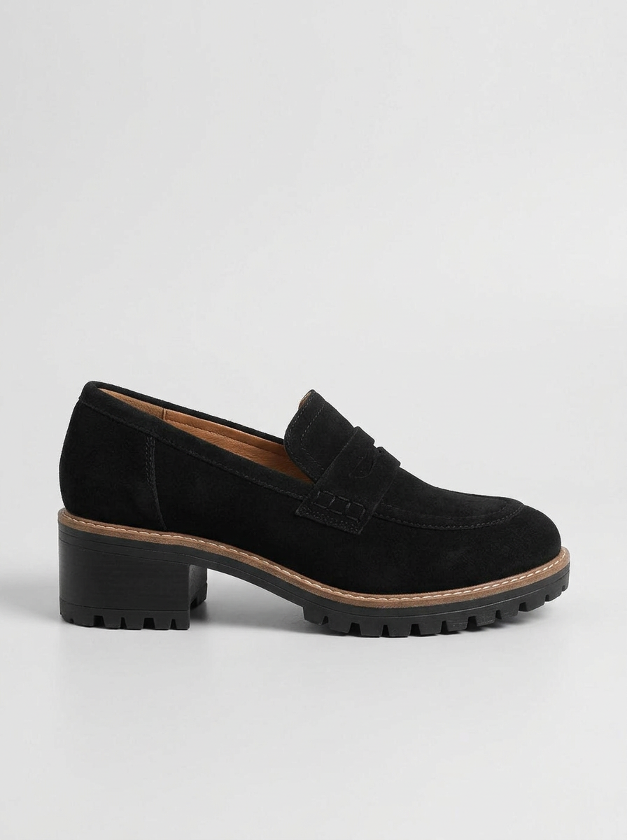 Women's Chunky Platform Almond Toe Loafers