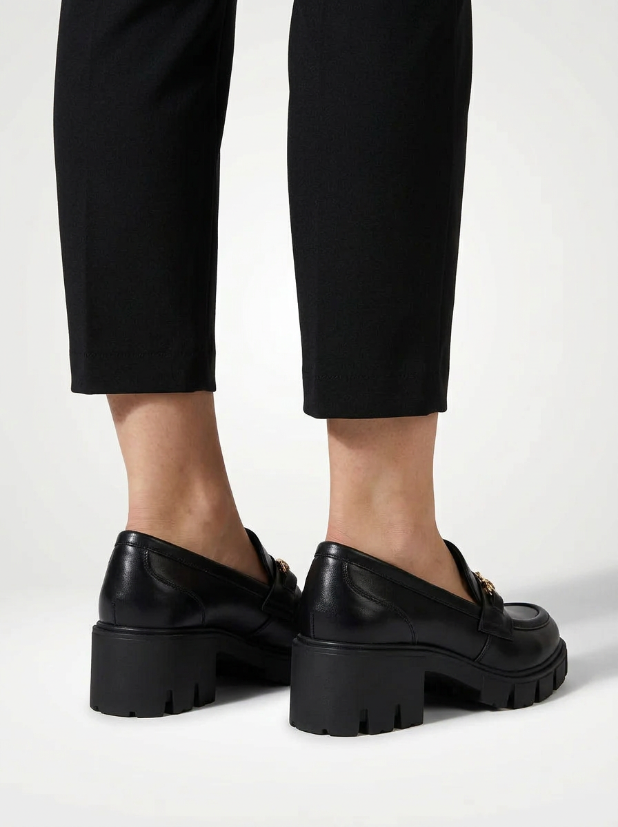 Women's Chunky Platform Round Toe Loafers