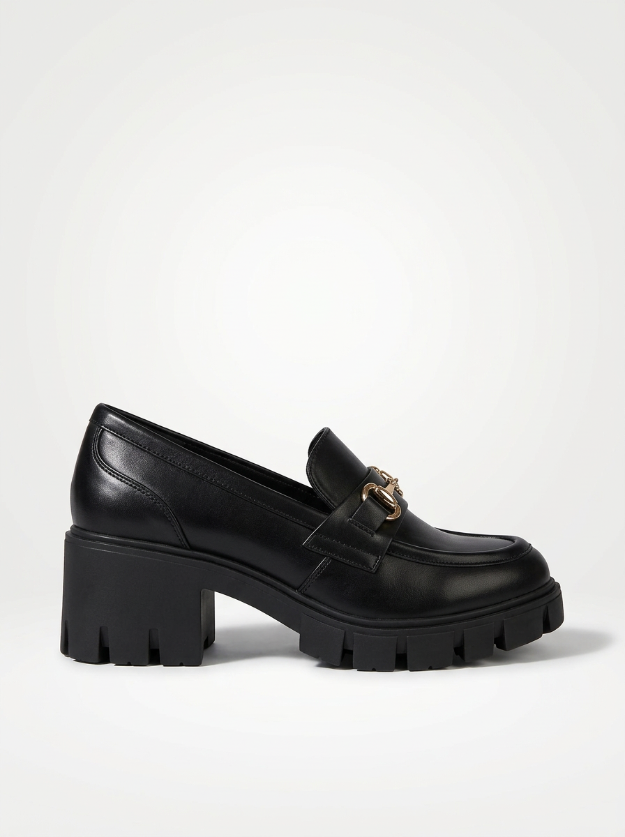 Women's Chunky Platform Round Toe Loafers