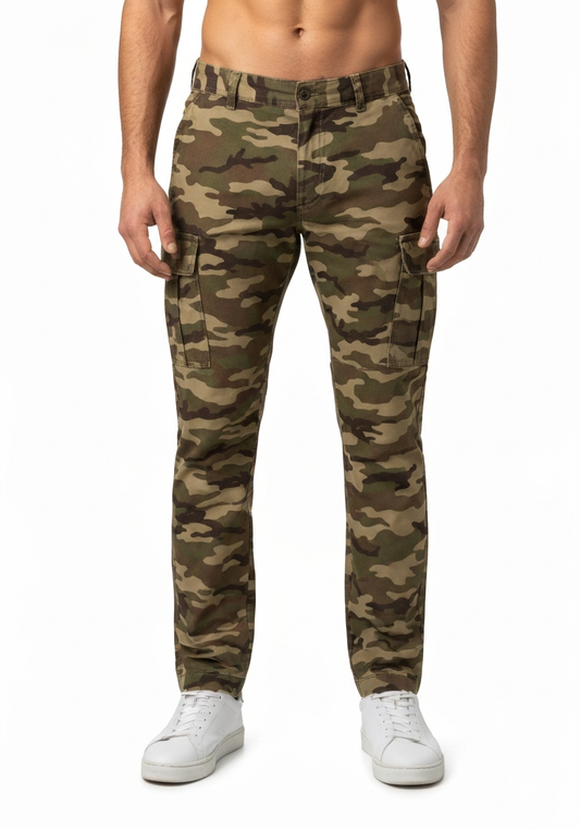 Men’s Camo 8-Pocket Utility Cargo Pants