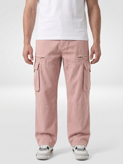 Men’s Relaxed Fit Wide-Leg Cargo Pants