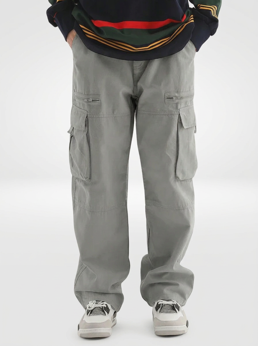 Men’s Relaxed Fit Wide-Leg Cargo Pants