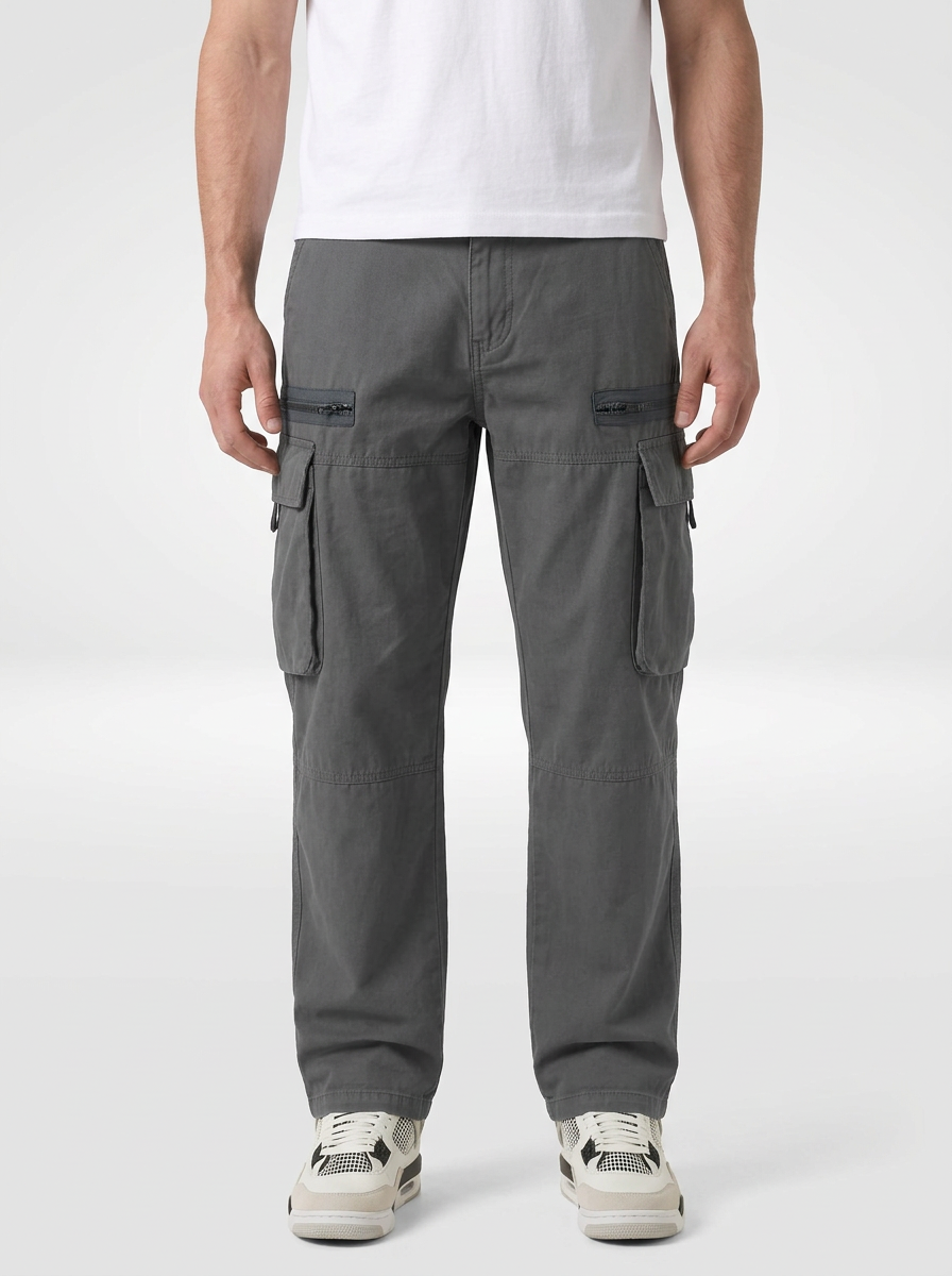 Men’s Relaxed Fit Wide-Leg Cargo Pants