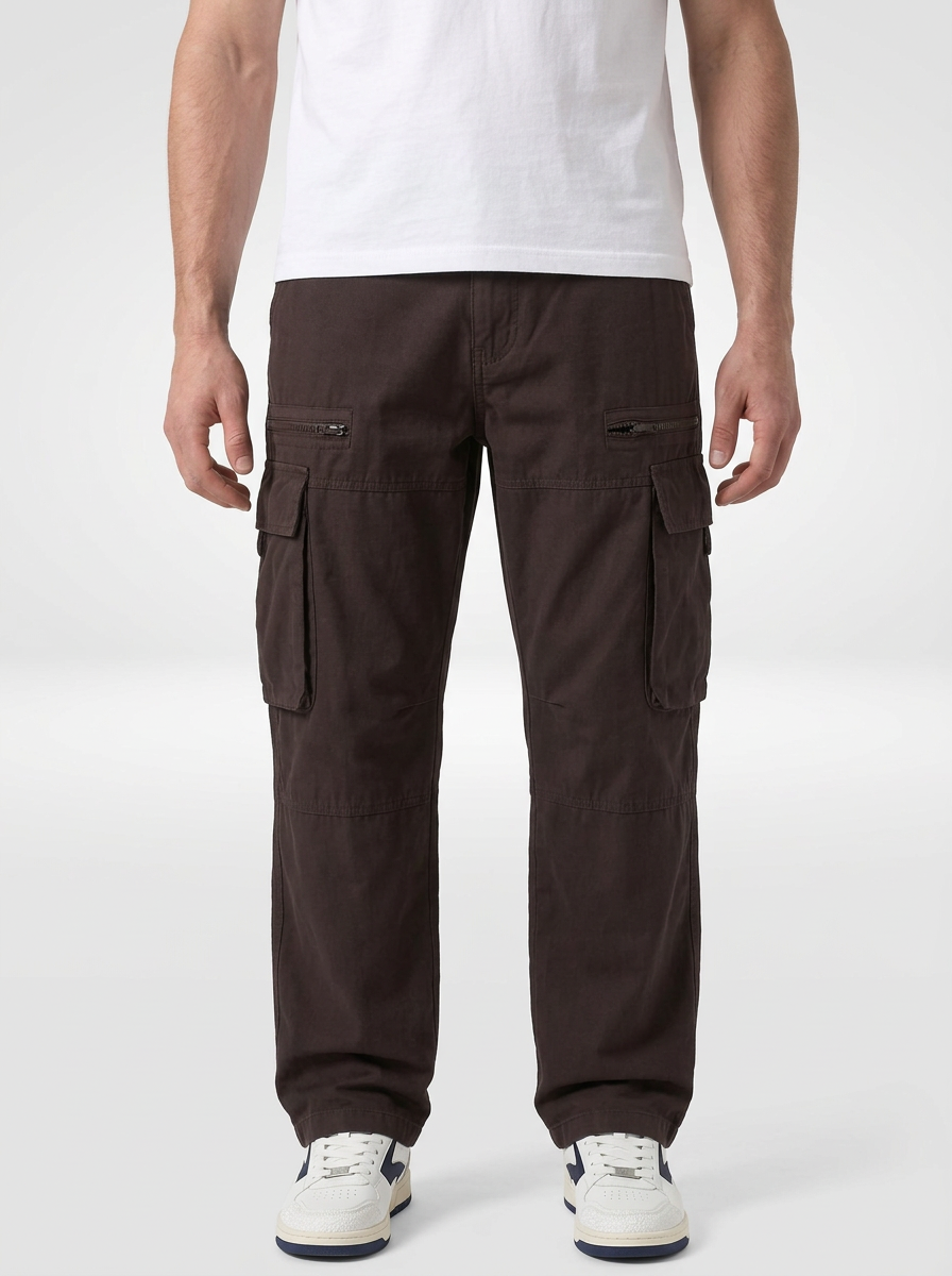 Men’s Relaxed Fit Wide-Leg Cargo Pants
