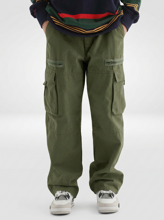 Men’s Relaxed Fit Wide-Leg Cargo Pants