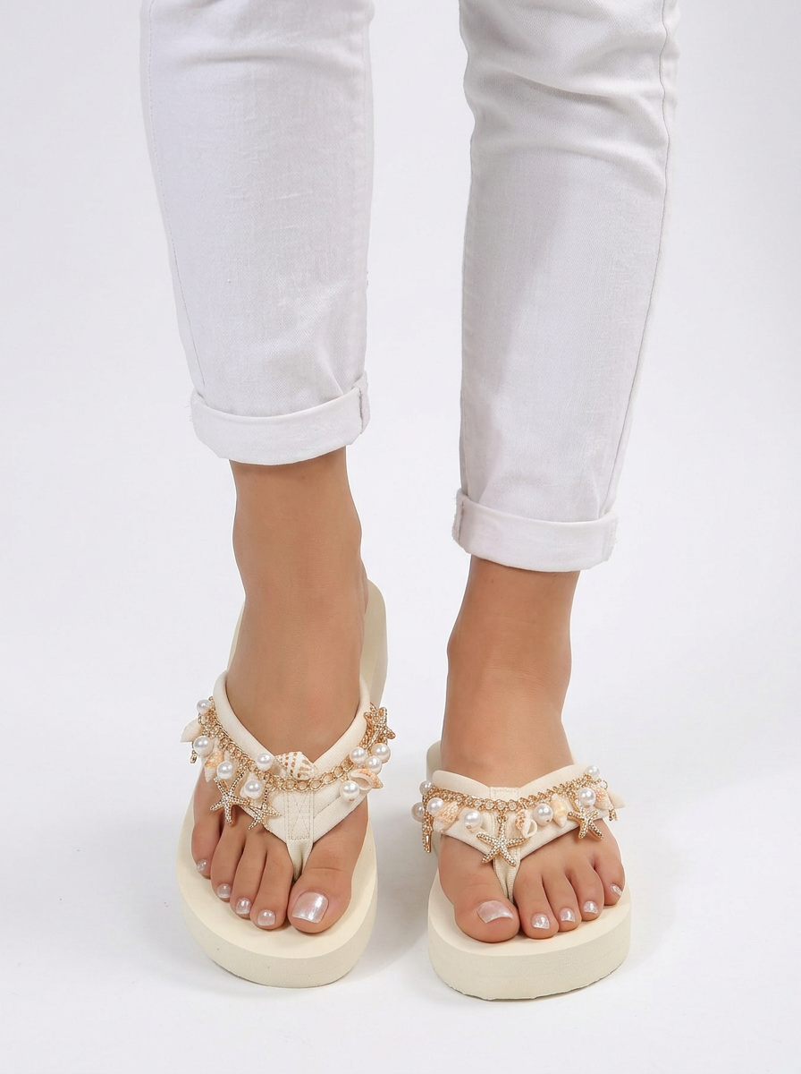 Bohemian Floral Platform Wedge Sandals