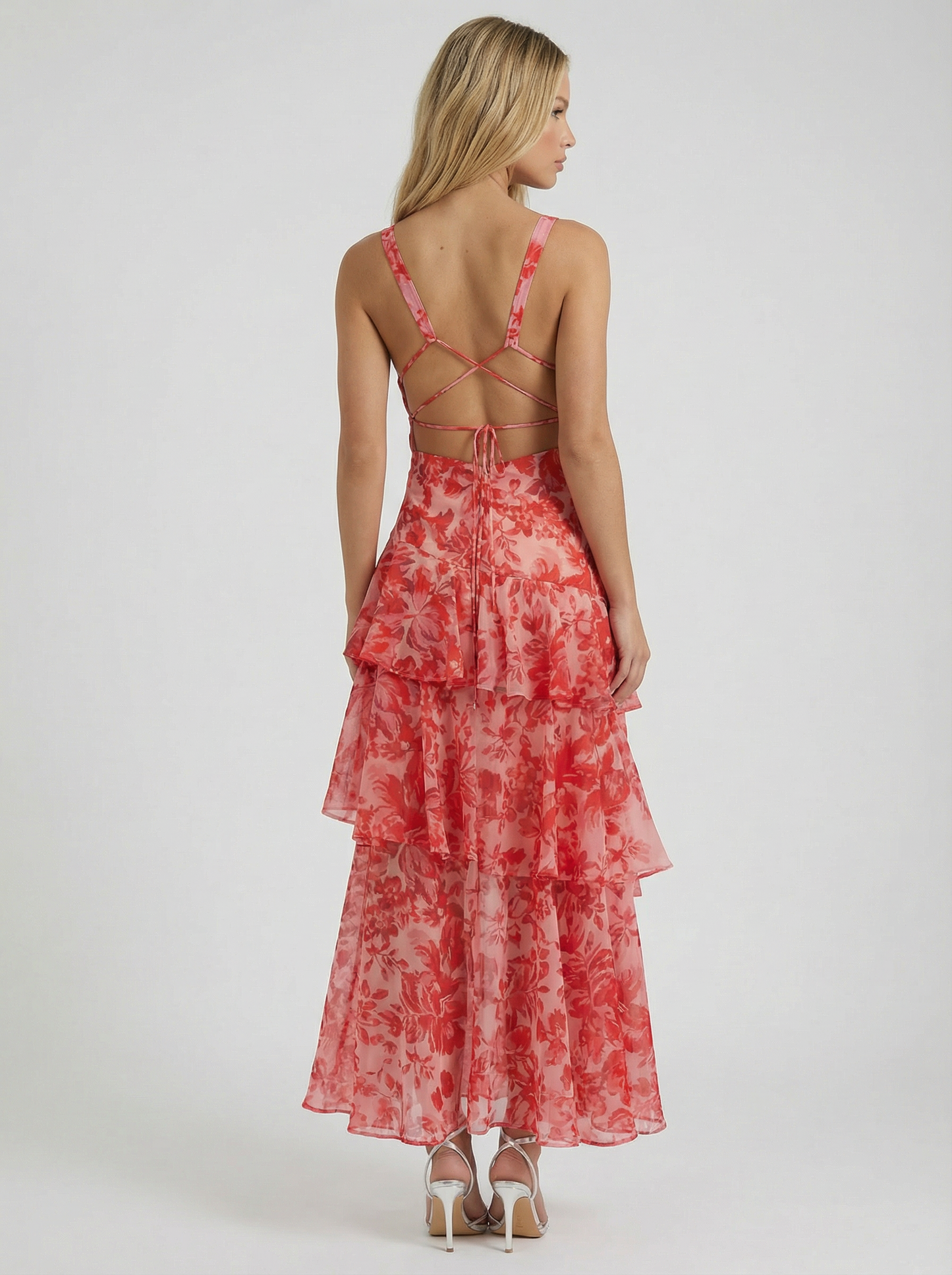 Ruffle Floral Summer Midi Dress