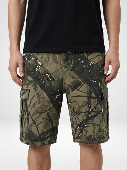 Men’s Camouflage Denim Cargo Shorts