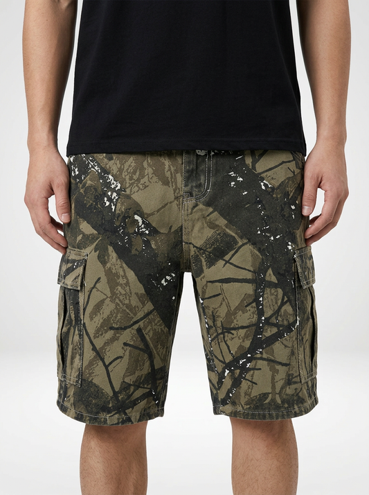 Men’s Camouflage Denim Cargo Shorts