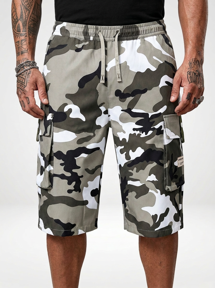 Men’s Cargo Pants with Drawstring Waist