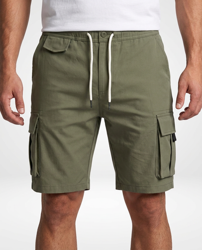 Men’s Elastic Waist Utility Cargo Shorts
