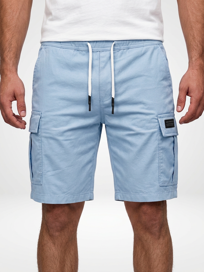 Men’s Elastic Waist Utility Cargo Shorts
