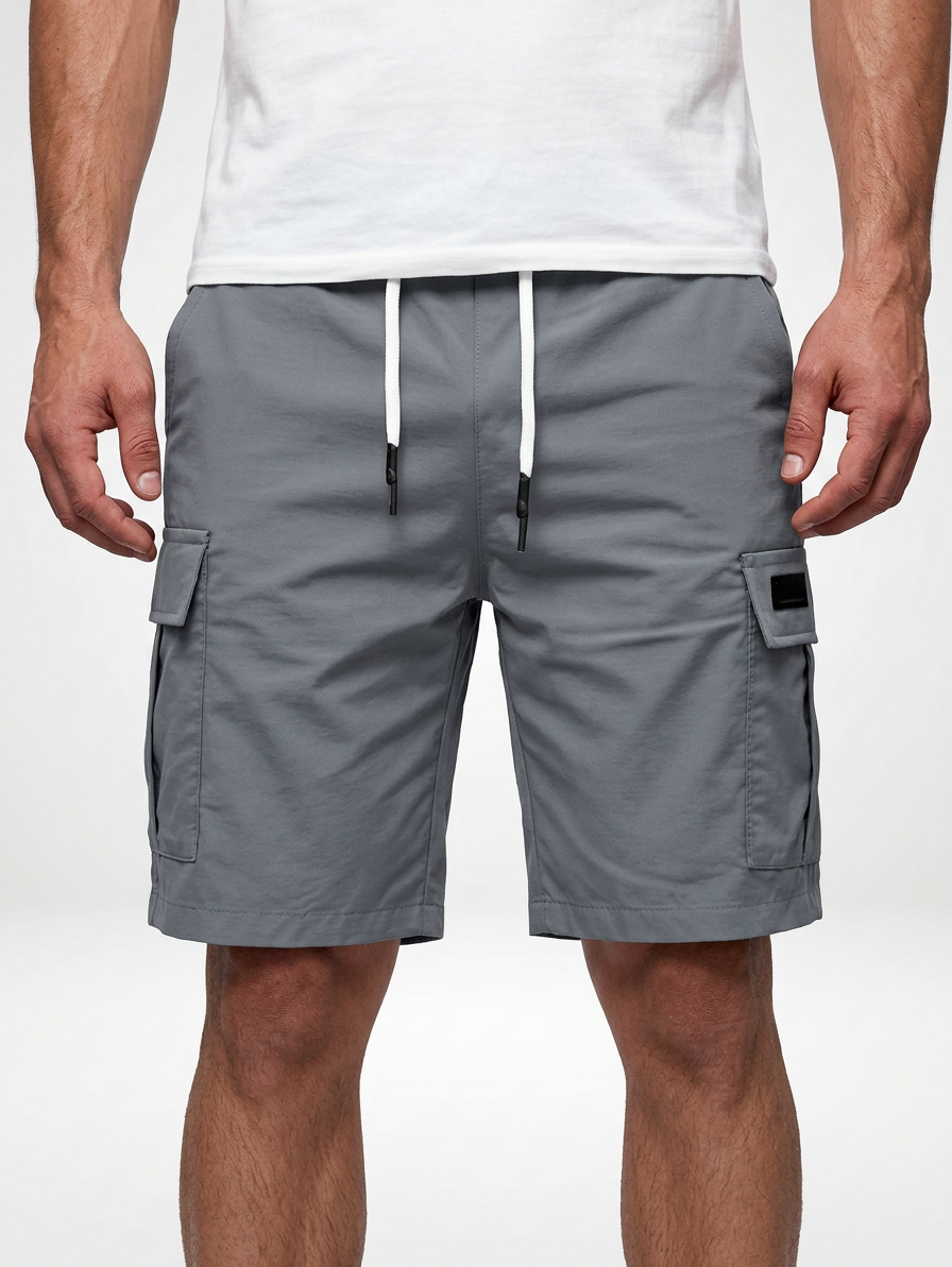 Men’s Elastic Waist Utility Cargo Shorts