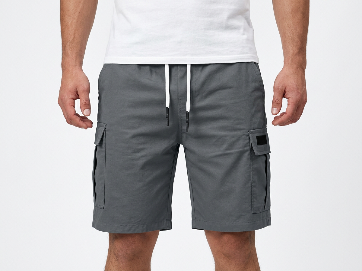 Men’s Elastic Waist Utility Cargo Shorts
