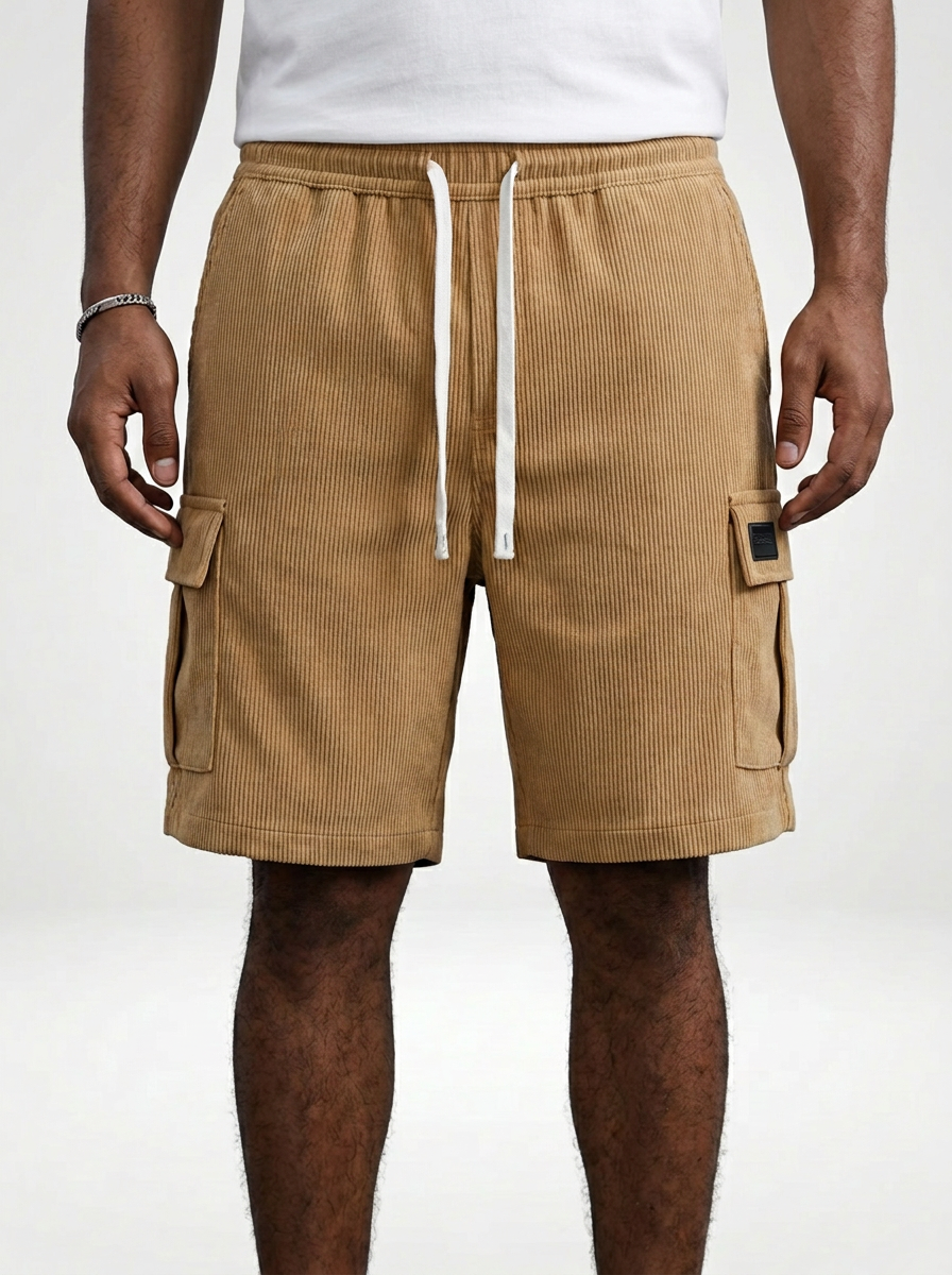 Men’s Elastic Waist Utility Cargo Shorts