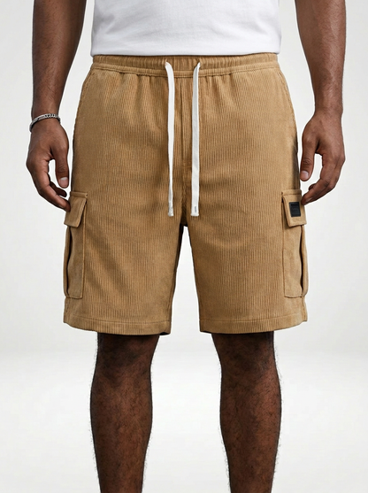 Men’s Elastic Waist Utility Cargo Shorts