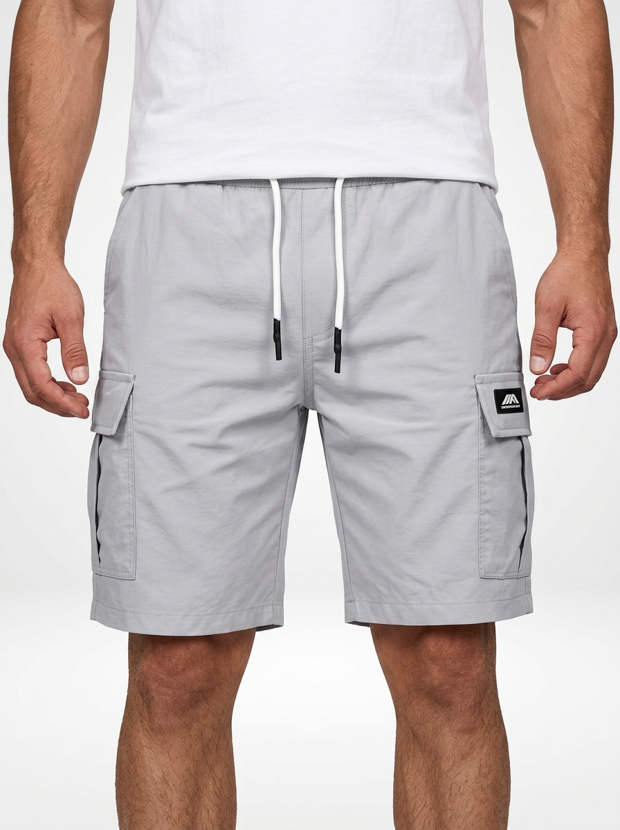 Men’s Elastic Waist Utility Cargo Shorts